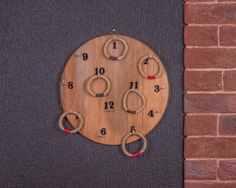 Wooden wall game. Hook and Ring Games. Wall decor party rooms. Personalized  Kids Lawn Game. Office decor. Outdoor game