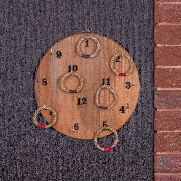 Wooden wall game. Hook and Ring Games. Wall decor party rooms. Personalized  Kids Lawn Game. Office decor. Outdoor game