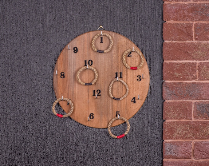 Jeu mural en bois. Jeux de crochet et d'anneau. Décoration murale des salles de fête. Jeu de pelouse personnalisé pour enfants. Décoration de bureau. Jeu d'extérieur