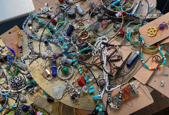 Witchcraft Jewelry Mystery Box: Handmade Crystal Jewelry Lot