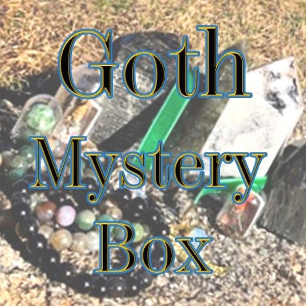 Goth Mystery Box, Includes Goth Earrings, Goth Necklaces, Goth Tapestries, Goth Kitchen Decor, Custom Created Goth Art.
