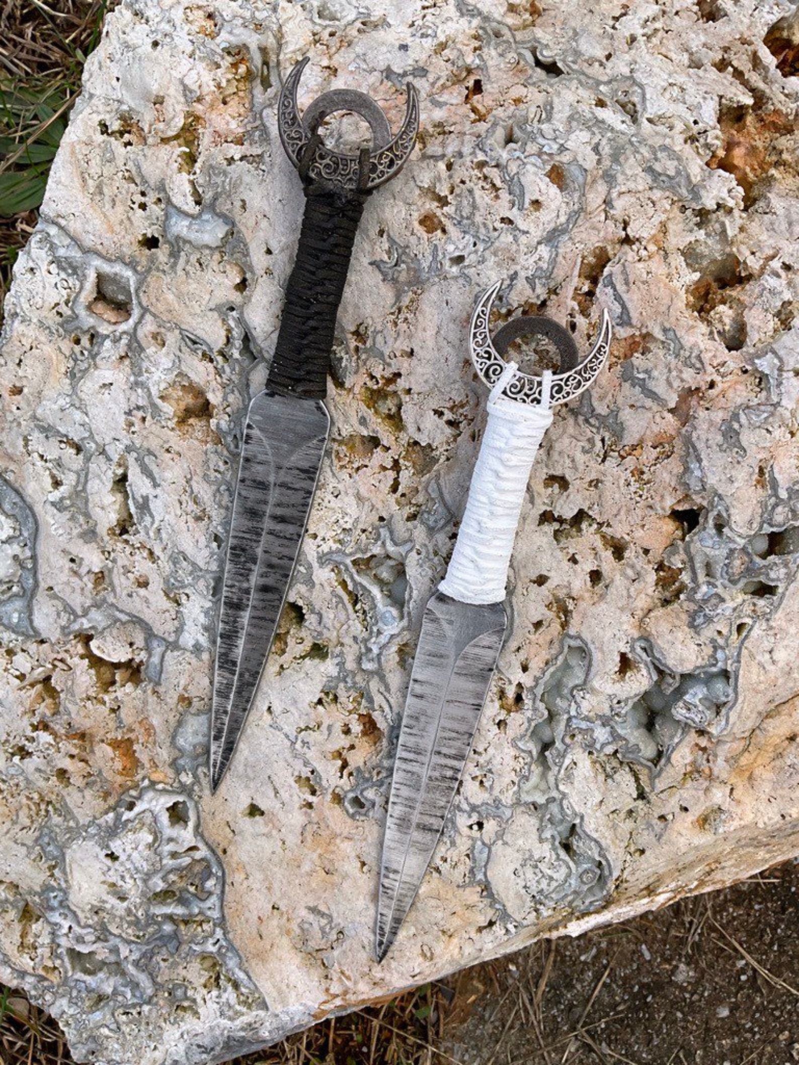 Handcrafted Athame Ritual Blade: Black Wrap, Moon Detail - Etsy