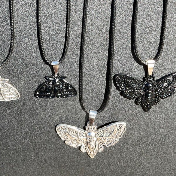 Unique Moth Pendants Accent Your Aesthetic! Exquisite Detail & Quality Craftsmanship Handmade Moth Necklaces.