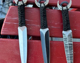 Handcrafted Boline Knife: White Handle Witchcraft Altar Tool