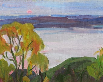Boundless spaces, Ukrainian Vintage painting by Petr Scriabin. Oil on Canvas. Original Vintage Ukrainian Art.
