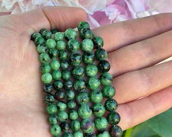 8 Inches Strand Natural Ruby Ziosite Nuggets 15mm to 35mm Smooth Gemstone Beads Rare Ruby Ziosite Beads No3270