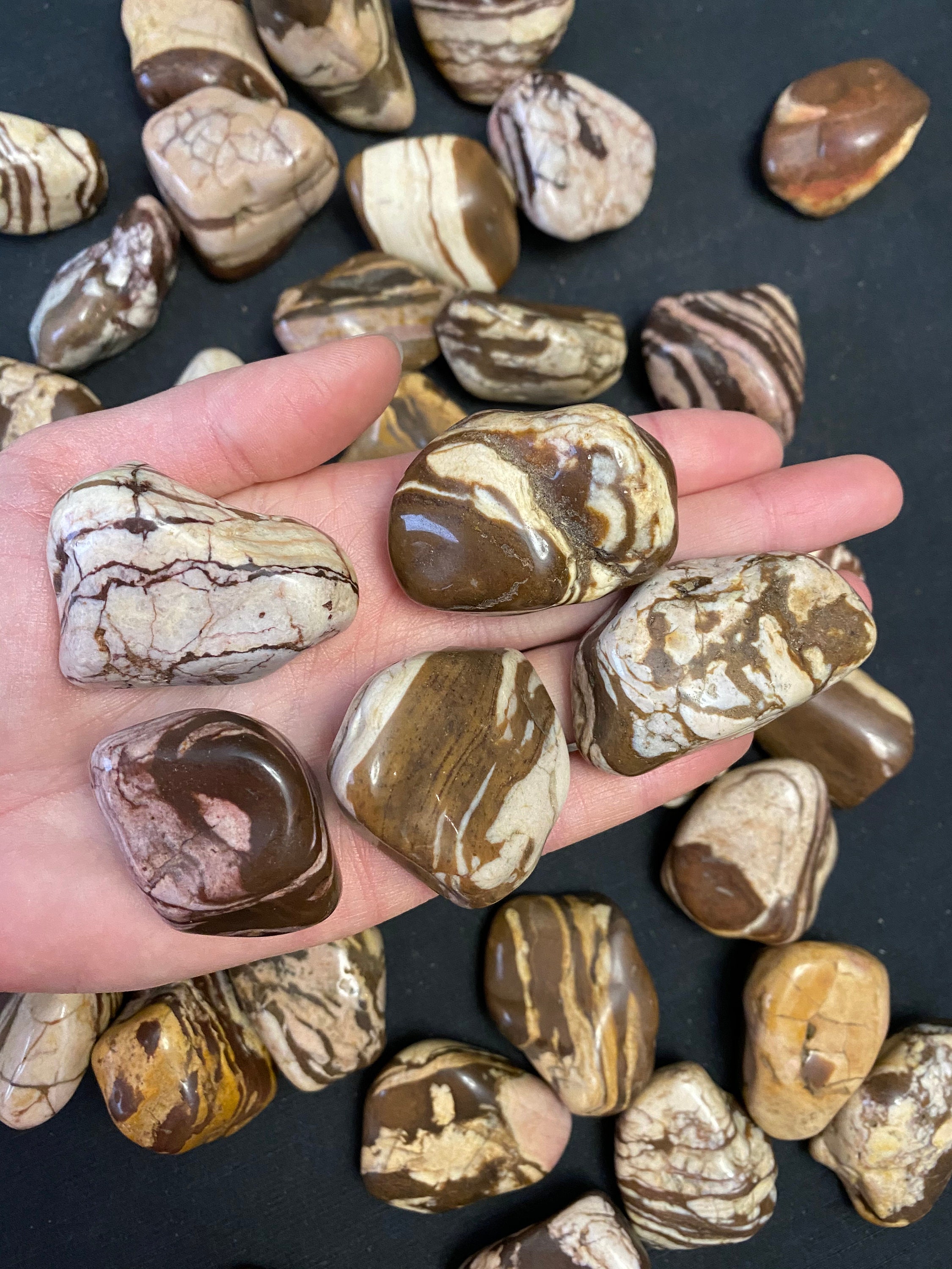 Zebra Jasper Tumbled Stones Polished Zebra Jasper Grade A 4 Etsy