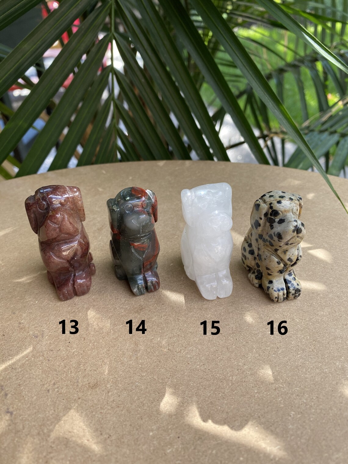 Dog Carving Crystal Doggie Gemstone Dog Select Your Own Etsy