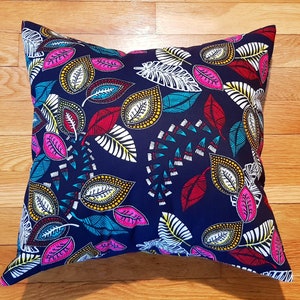 African Wax Print Pillow cover Throw Pillow Decorative Couch Pillow Gifts for HER/HIM Cushion Cover Accent Pillow image 1