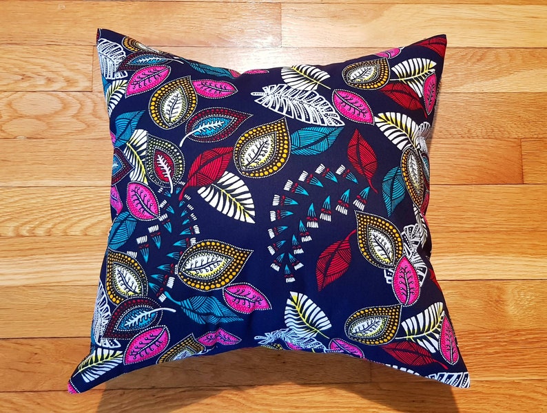 African Wax Print Pillow cover Throw Pillow Decorative Couch Pillow Gifts for HER/HIM Cushion Cover Accent Pillow image 1