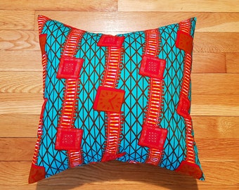 African Wax Print Pillow cover | Throw Pillow | Decorative Couch Pillow | Gifts for HER/HIM | Cushion Cover