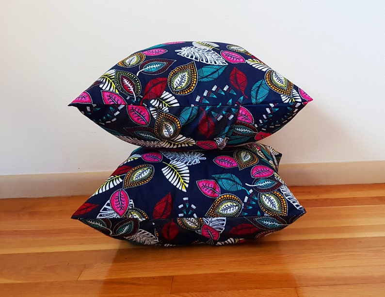 African Wax Print Pillow cover Throw Pillow Decorative Couch Pillow Gifts for HER/HIM Cushion Cover Accent Pillow image 4