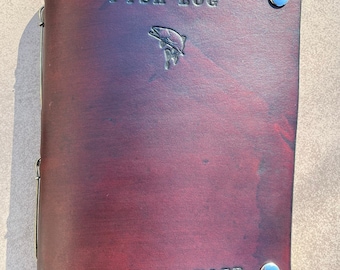 Witmer Custom Leather Premium Fishing Log Book , Personalize it for free