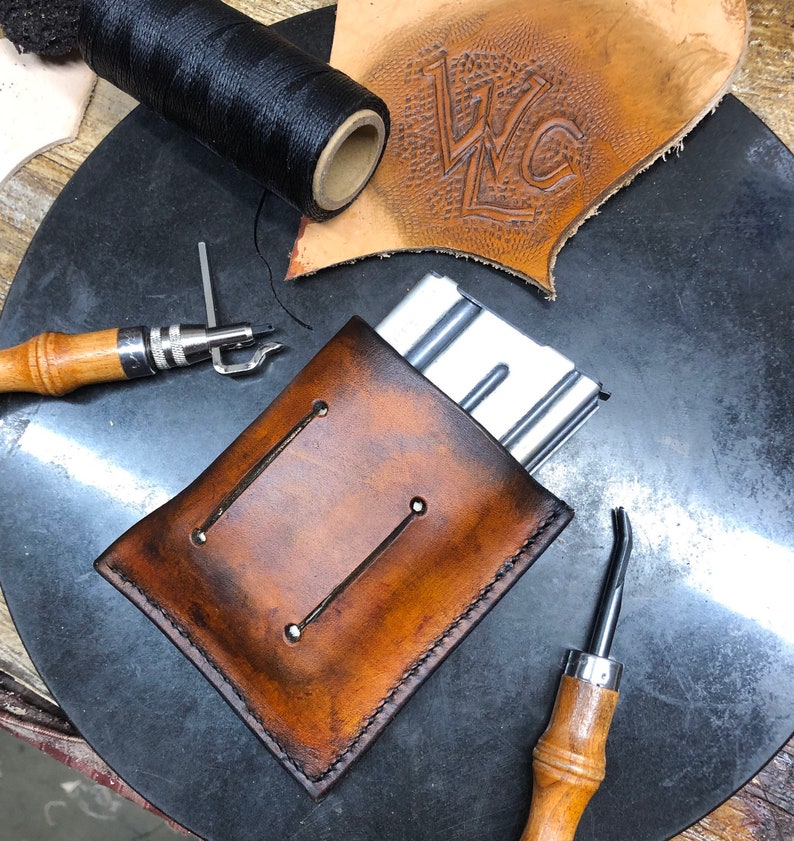 Witmer Handcrafted Leather AR 15 Magazine Belt Pouch for 20 or Etsy