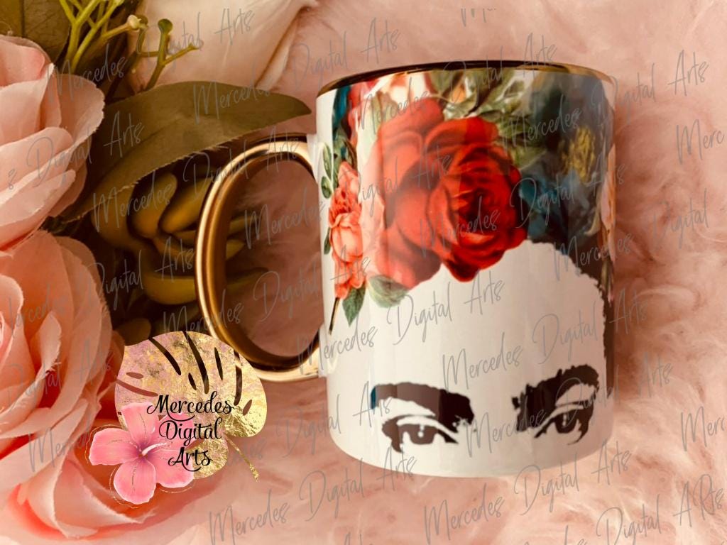 Frida Kahlo Mug Frida's Eyes Coffee Mug. Personalized