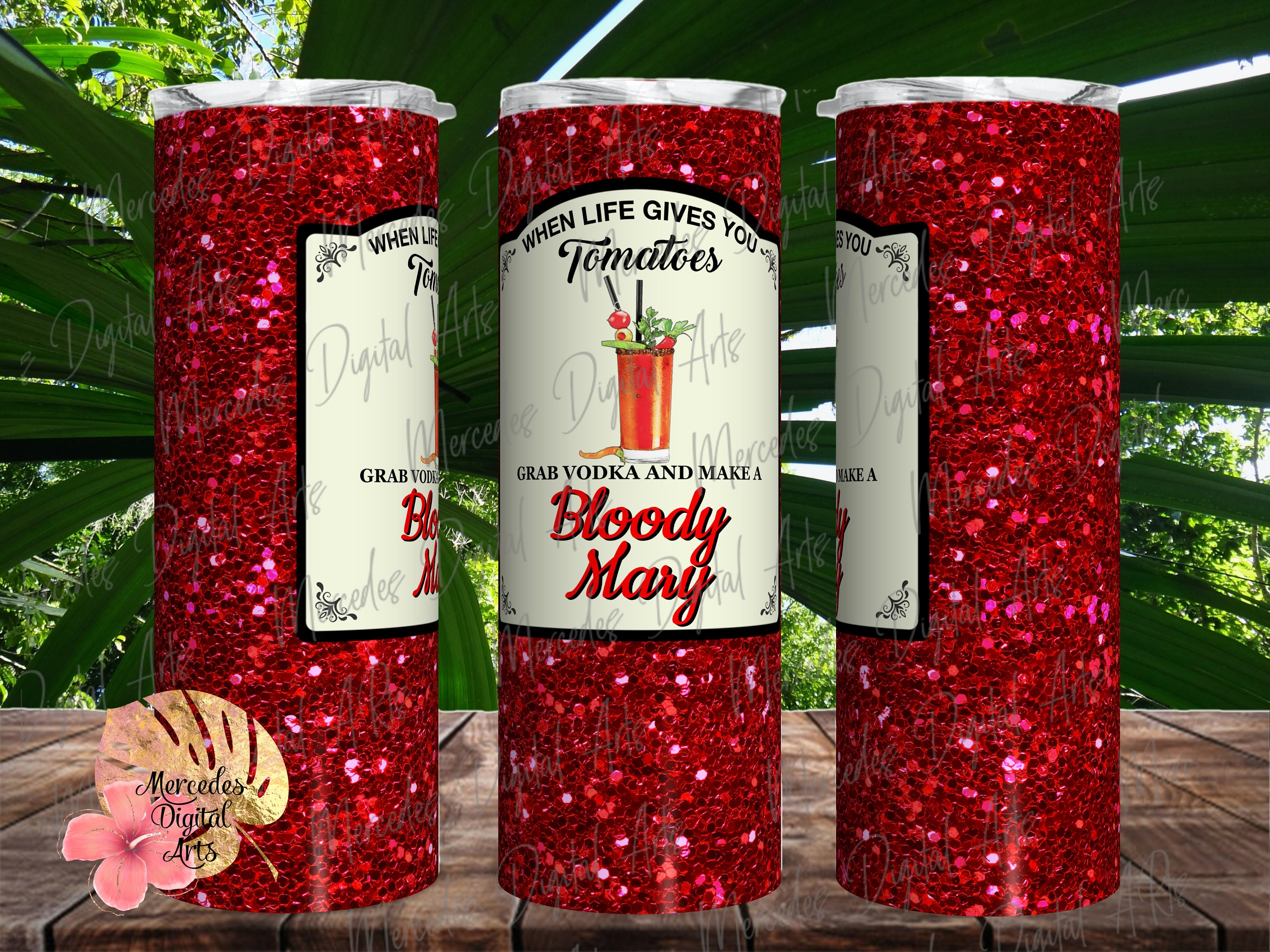 Bloody Mary Tumbler 16oz | 2 Sticks Included