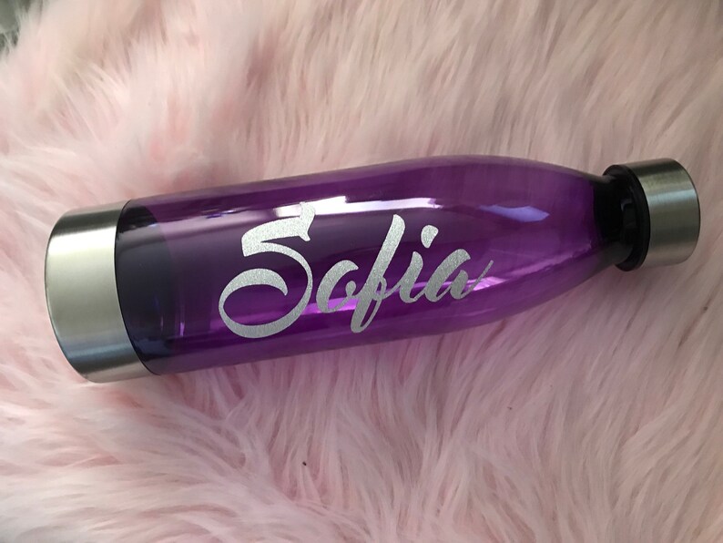 Personalized water bottle. Tritan Non Toxic Plastic Reusable Etsy
