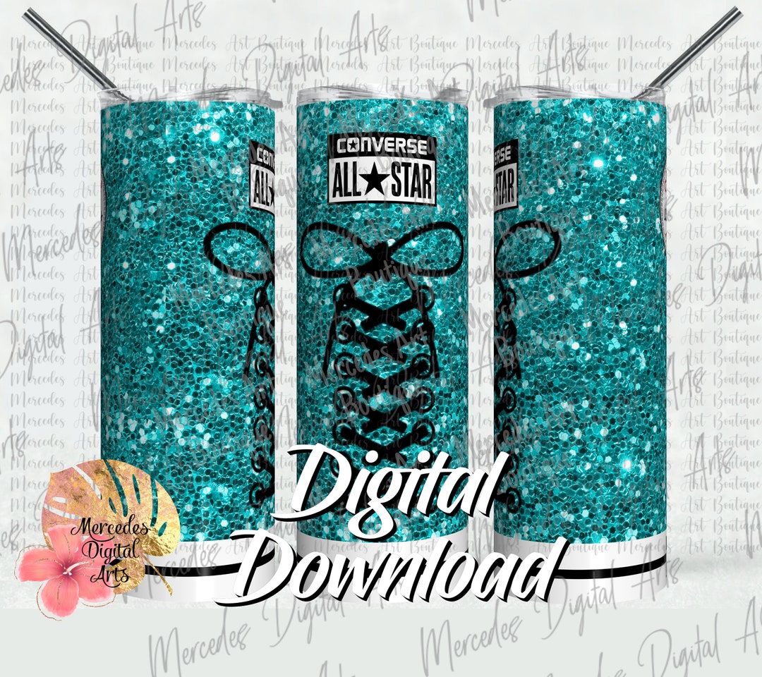 Tennis Shoe 20oz Skinny Straight Tumbler Template PNG. Digital Download ...