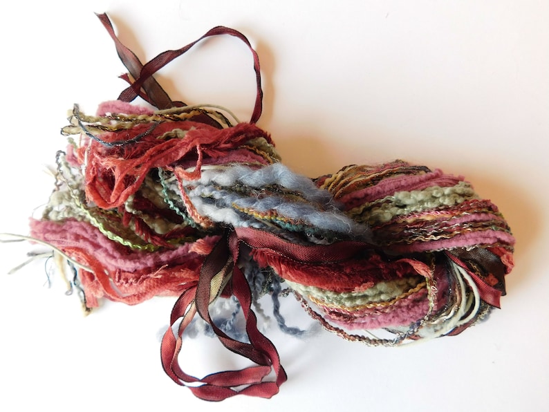 Specialty fiber set novelty yarn and ribbon bundle Etsy