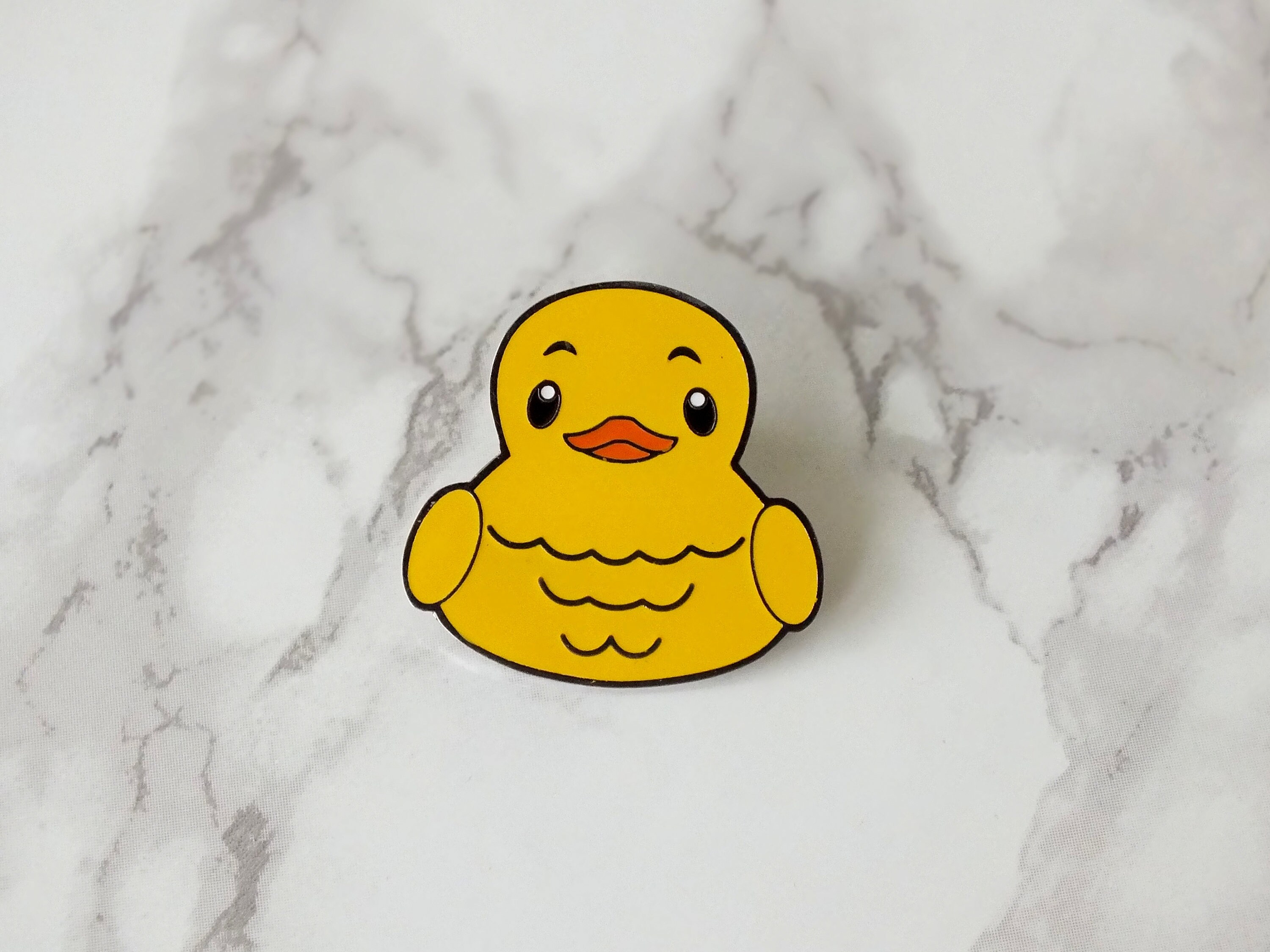 Duck hard enamel pin badge silver nickel pin duck lapel pin | Etsy