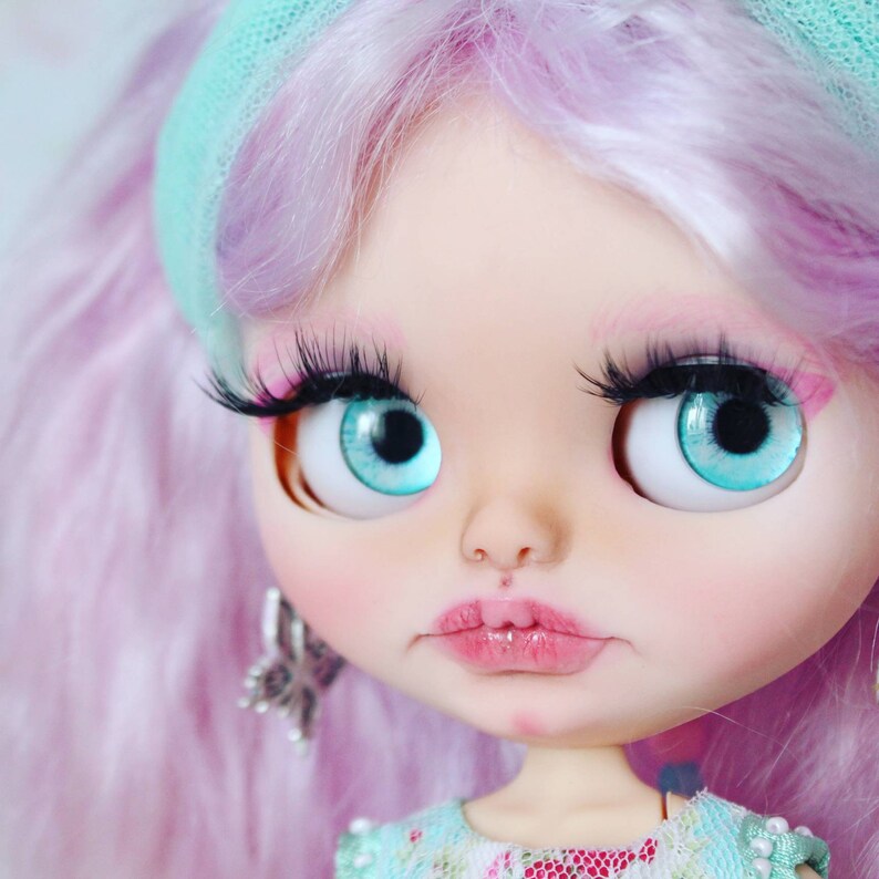 Purple butterfly blythe doll ooak custom blythe doll | Etsy