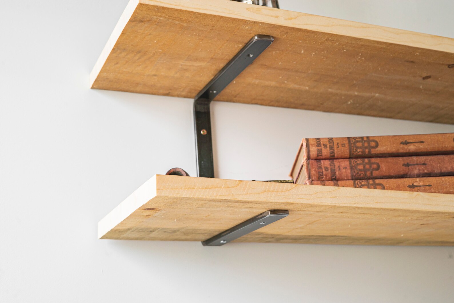 Double Metal Shelf Bracket J Bracket Style Shelving Open Etsy