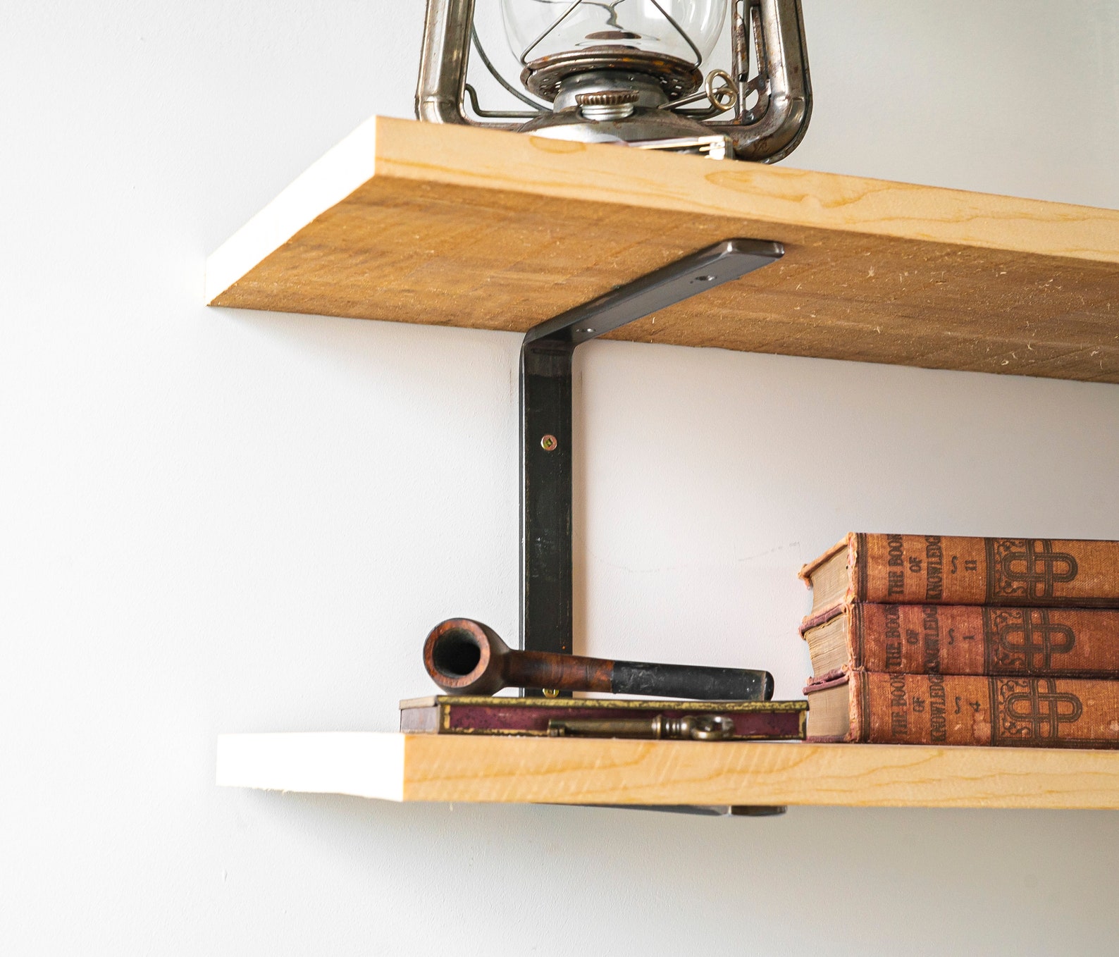 Double Metal Shelf Bracket J Bracket Style Shelving Open Etsy