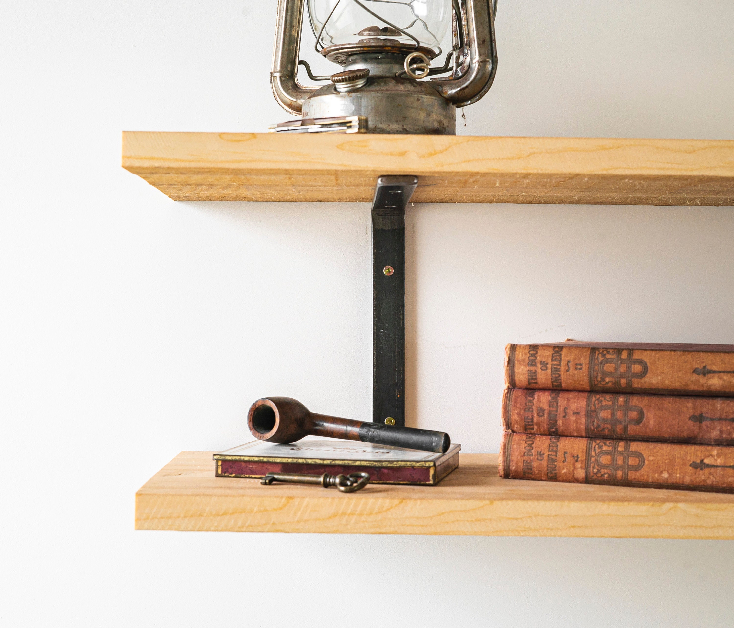 Double Metal Shelf Bracket J Bracket Style Shelving Open Etsy