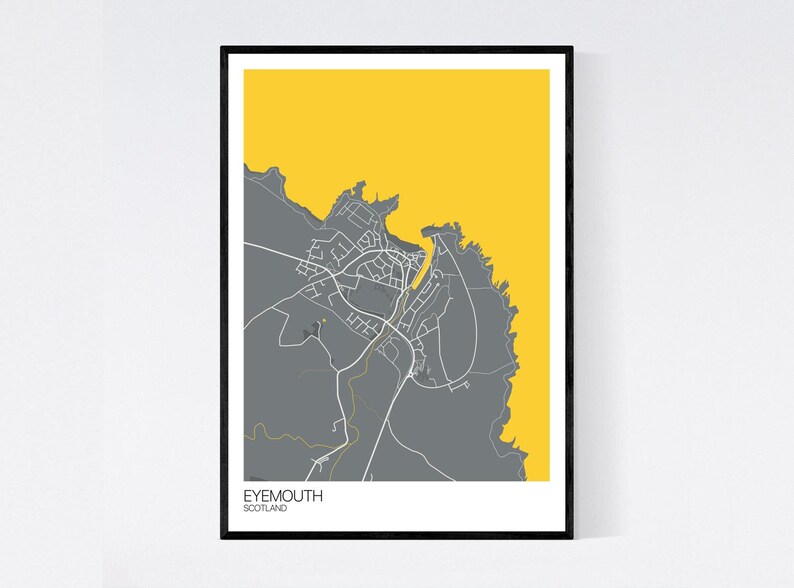 Eyemouth Scotland Map Art Print Many Styles 350gsm Art - Etsy