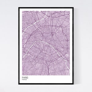 Paris, France City Map Art Print - Many Styles - 350gsm Art Quality Paper - Fast Delivery - Scandi // Vintage // Retro // Minimal