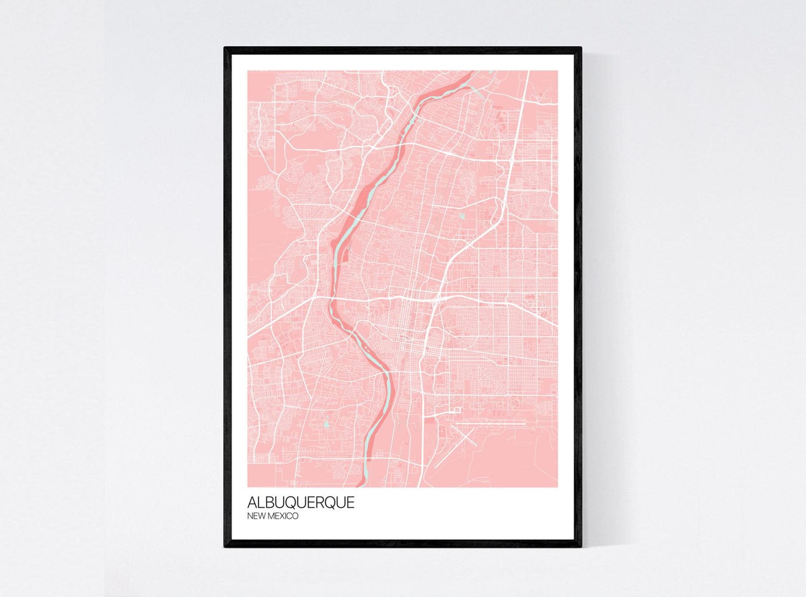 Albuquerque Map Print Many Colours Printed on Art Quality - Etsy