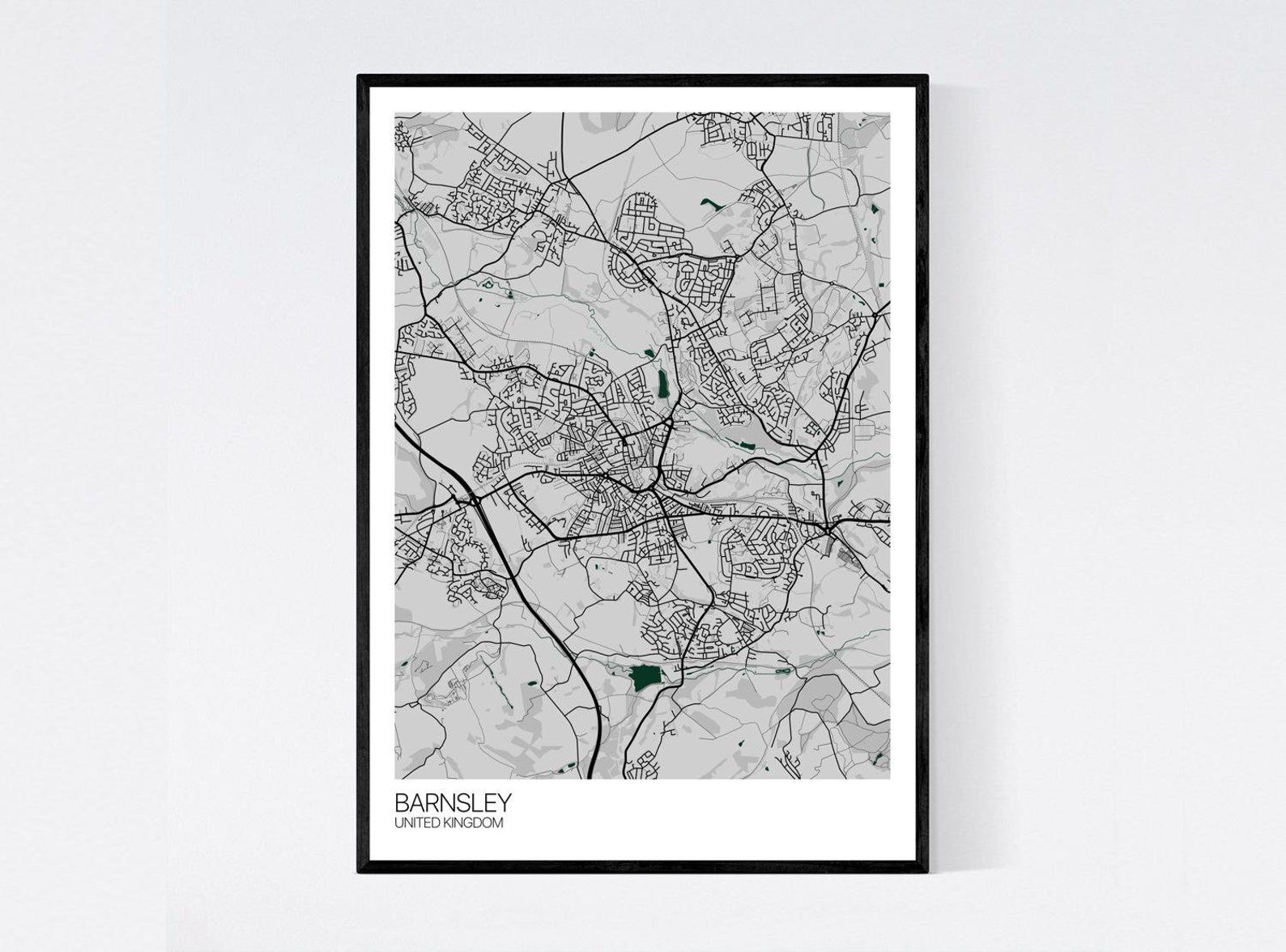 Barnsley United Kingdom Map Print Many Colours Fast - Etsy
