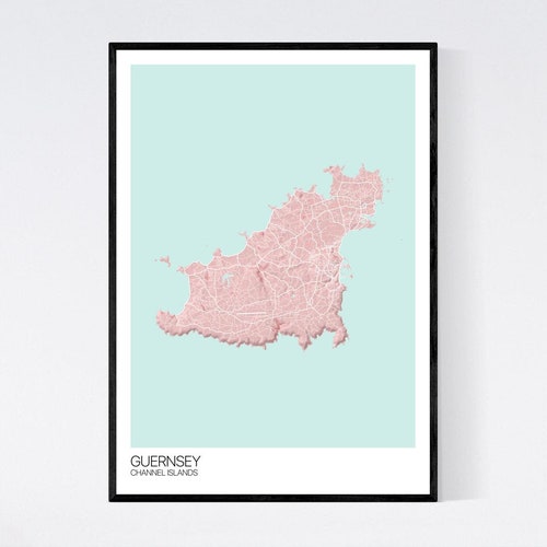 Map of Guernsey Print - Etsy