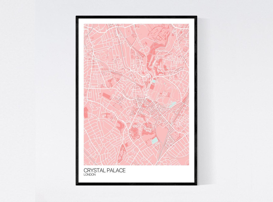 Crystal Palace, London Map Art Print Many Colours 350gsm Art Quality ...