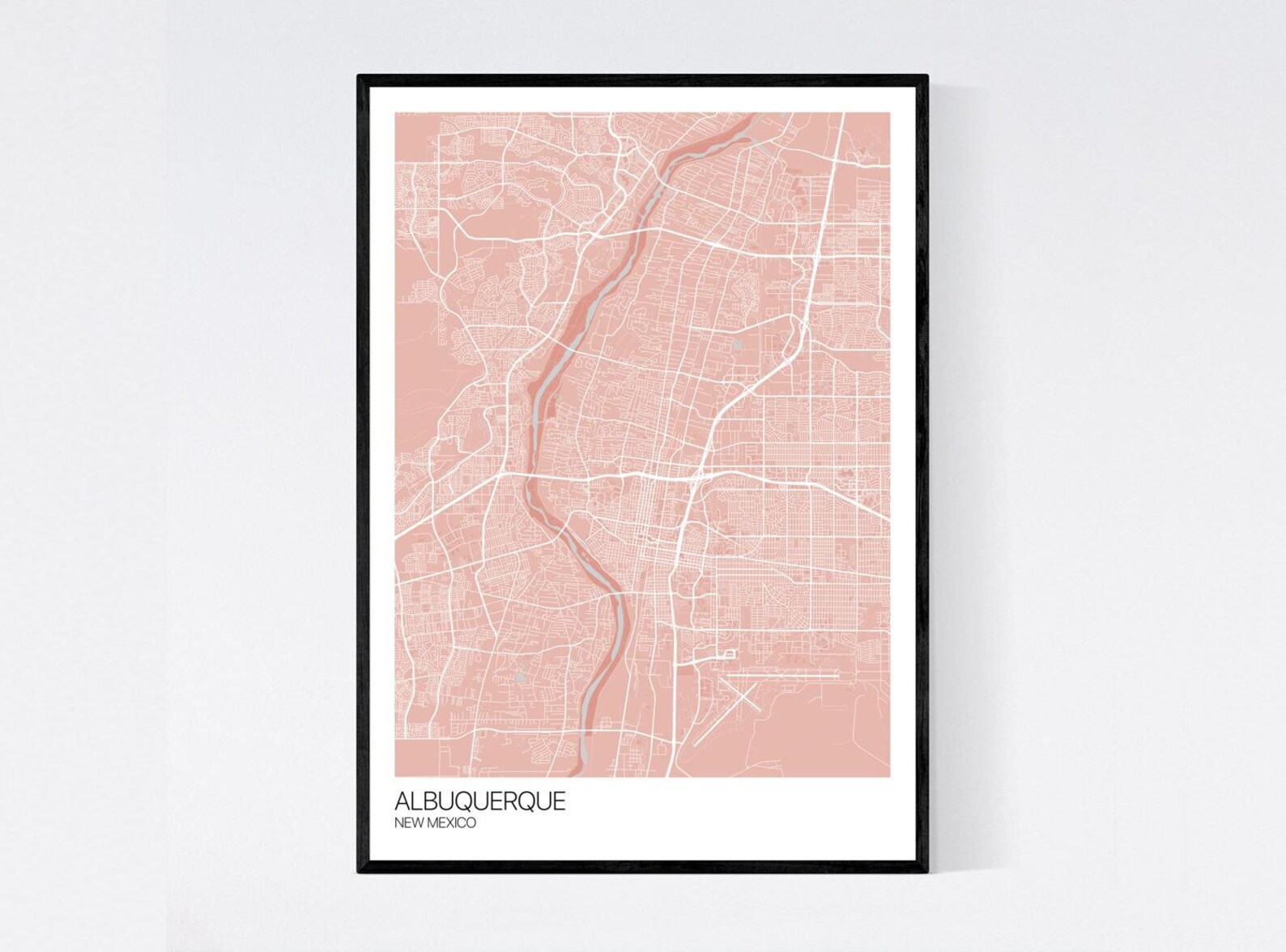 Albuquerque Map Print Many Colours Printed on Art Quality | Etsy