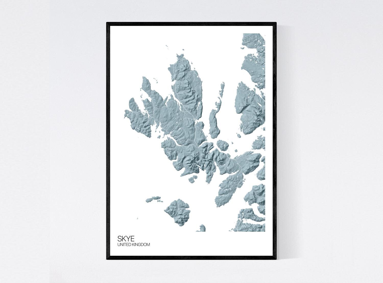 Isle of Skye Topographic Map Print Many Colours Fast - Etsy UK