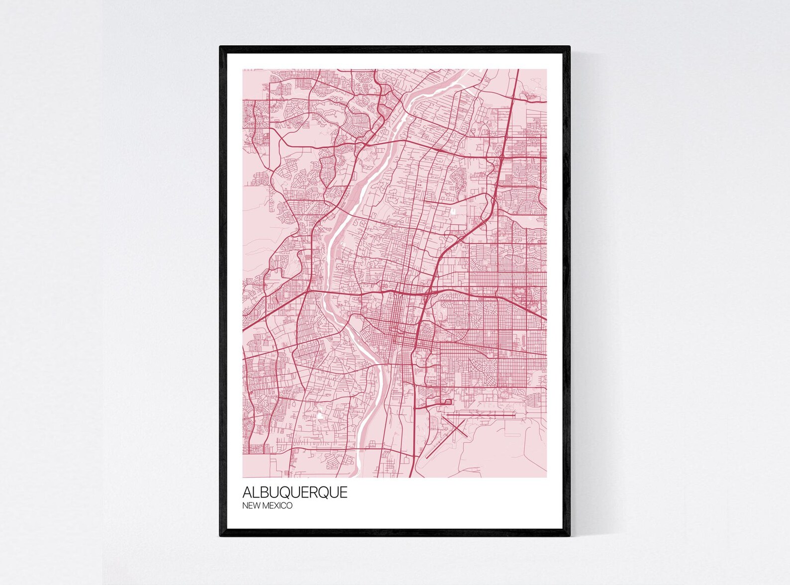 Albuquerque Map Print Many Colours Printed on Art Quality | Etsy
