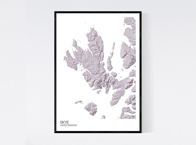 Isle of Skye Topographic Map Print Many Colours Fast - Etsy UK