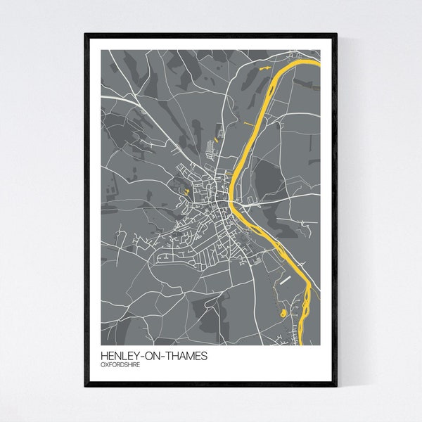 Henley-on-Thames, Oxfordshire Map Art Print - Many Styles - 350gsm Art Quality Paper - Fast Delivery - Scandi // Vintage // Retro // Minimal