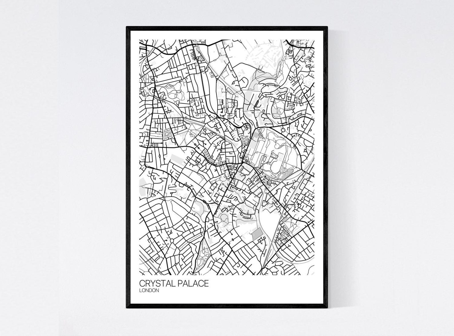 Crystal Palace London Map Art Print Many Colours 350gsm - Etsy