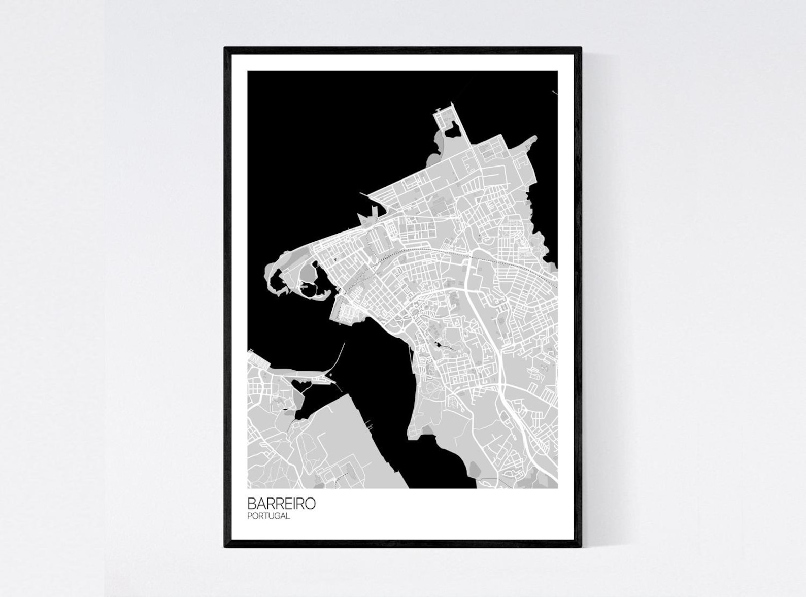 Barreiro Portugal Map Art Print Many Colours 350gsm Art Etsy