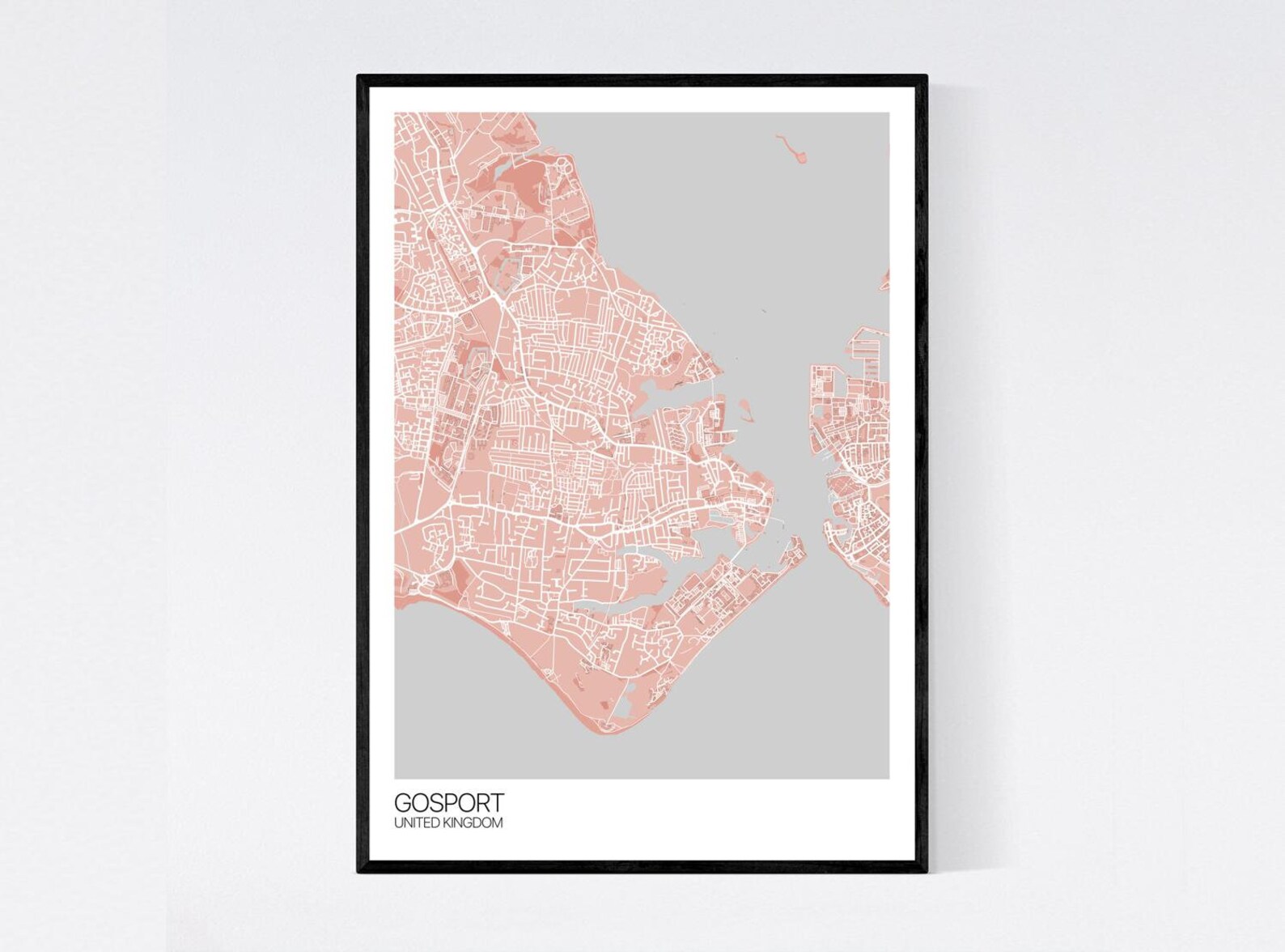 Gosport United Kingdom Map Print Many Colours Fast - Etsy
