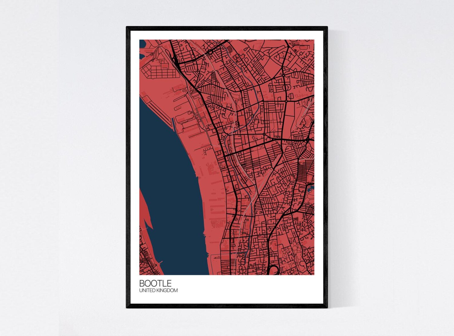 Bootle United Kingdom Map Print Many Colours Fast | Etsy