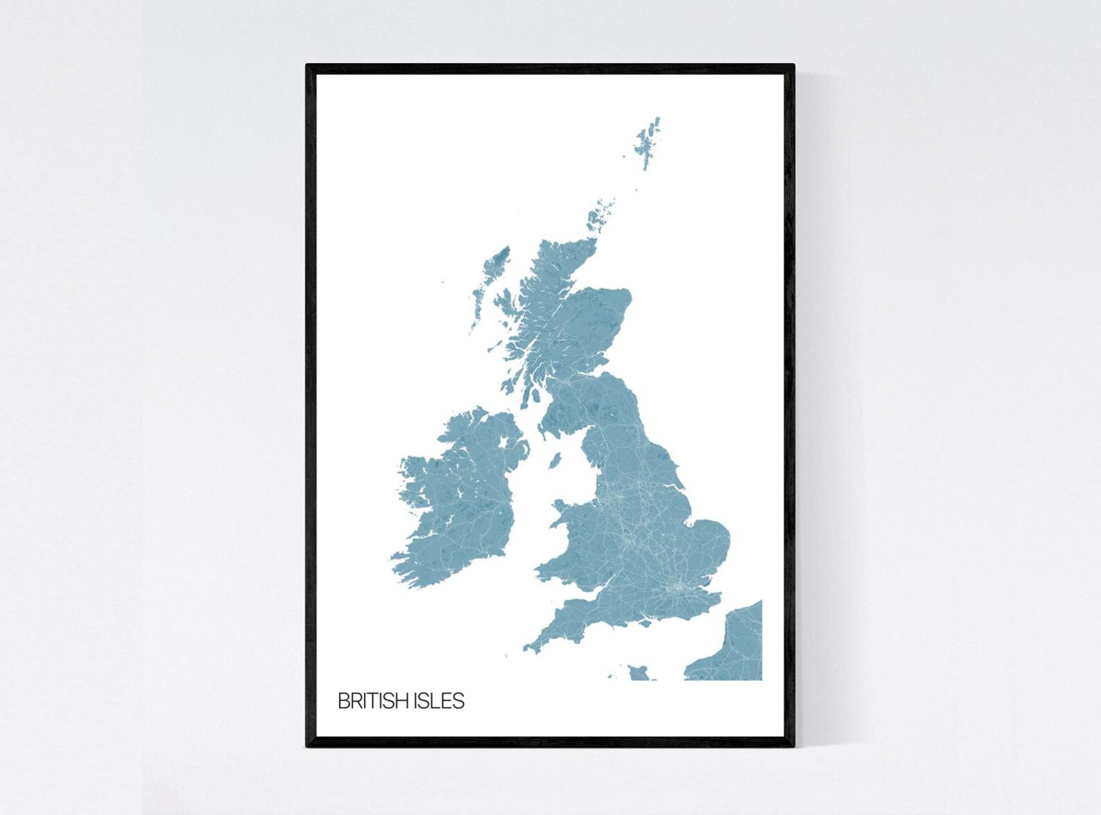 British Isles britain Map Print Many Colours Fast | Etsy