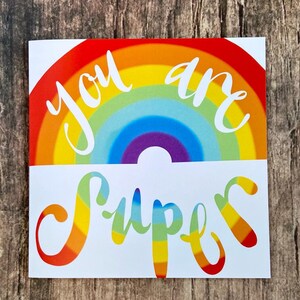 Rainbow je bent een super verjaardagskaart, kind, tiener, kleurenliefhebber
