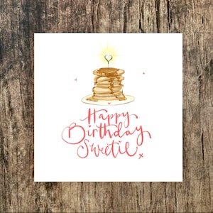 Amante dei pancake, biglietto d'auguri, tesoro, festeggia, biglietto, messaggio positivo