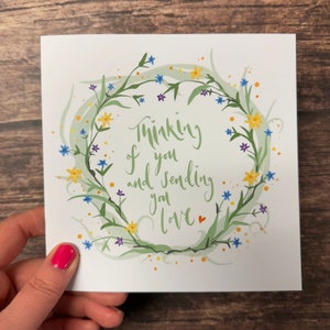 Thinking of you, sending you love, in sympathy card