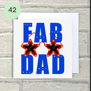 Cartão de aniversário fabuloso para pai, divertido, ano vintage, positivo, cartão para ele