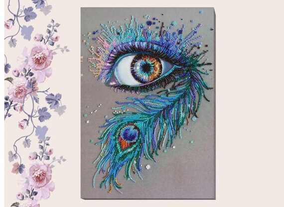Royal Gaze Bead Embroidery Kit on Art Canvas Hand Embroidery Kit