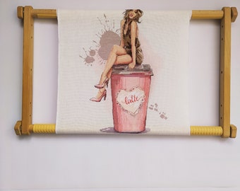Cadre à Broder En Bois Réglable 51x29 Cm - Pour Point De Croix, Tapisserie, Perlage Et Travaux D'aiguille